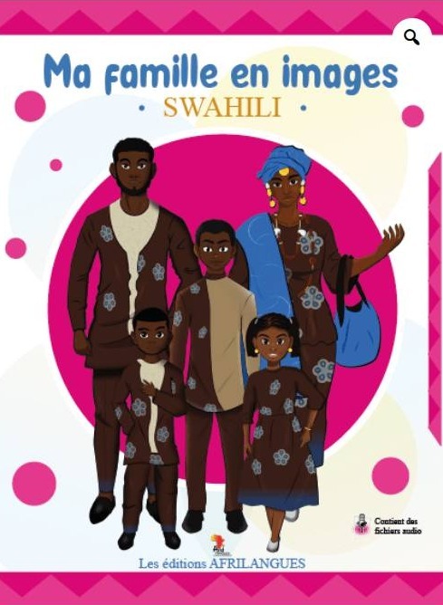 Couverture du livre Ma famille en images - Swahili